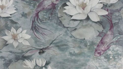Water Lily Dove Grey W7148-04